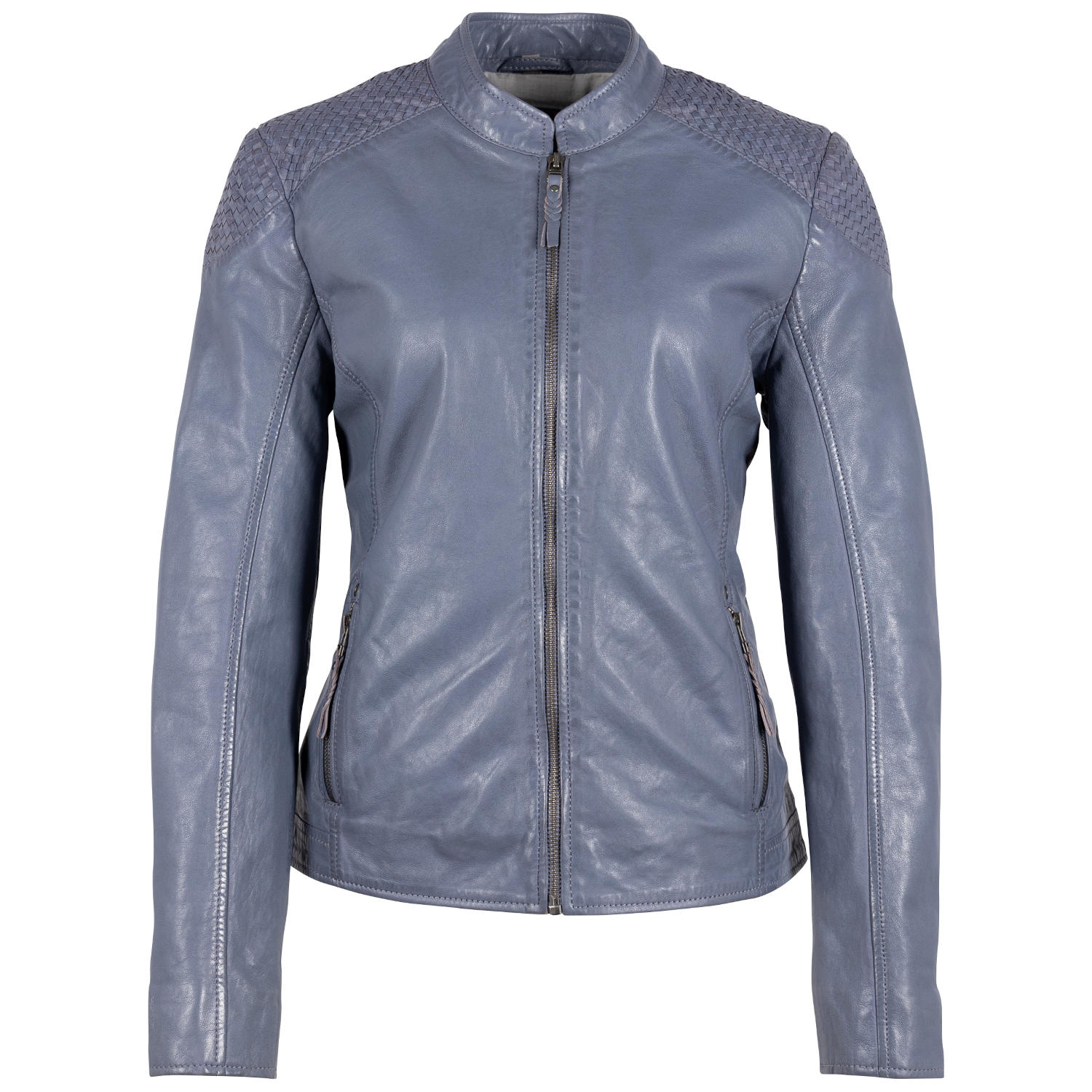 Geaca de Piele Dama Mauritius Albastru Denim GWAlisah – Geci de Piele