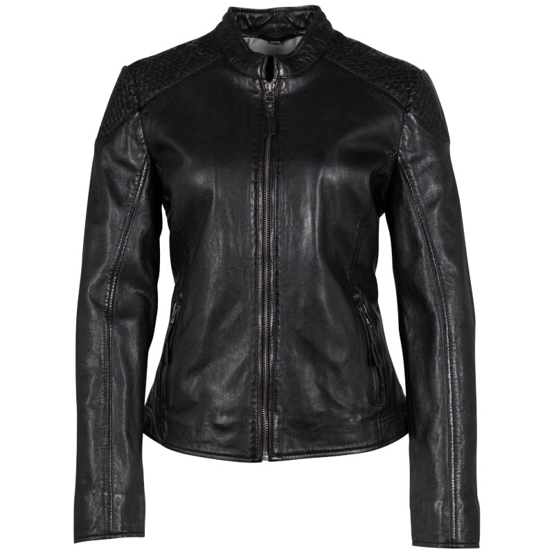 Geaca de Piele Dama Mauritius Neagra GWAlisah – Geci de Piele