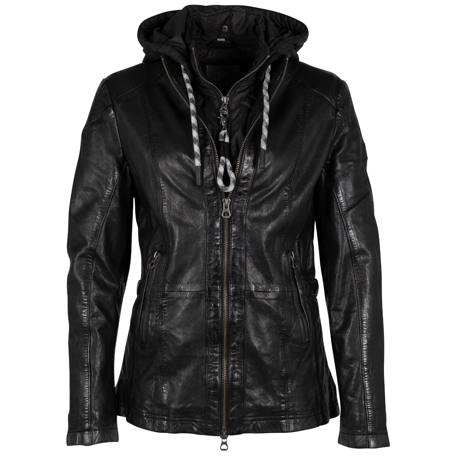 Geaca de Piele Dama Mauritius Neagra GWAllmut – Geci de Piele