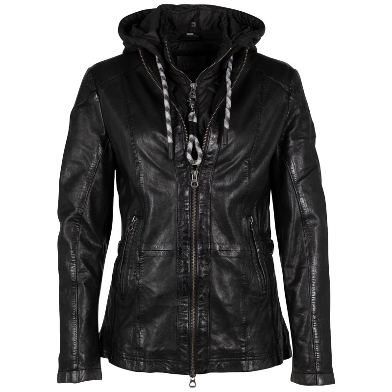 Geaca de Piele Dama Mauritius Neagra GWAllmut – Geci de Piele