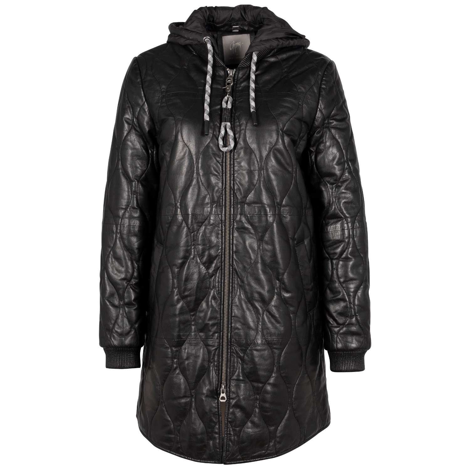 Geaca Lunga de Iarna din Piele Dama Mauritius Neagra GWArjeta – Black Friday