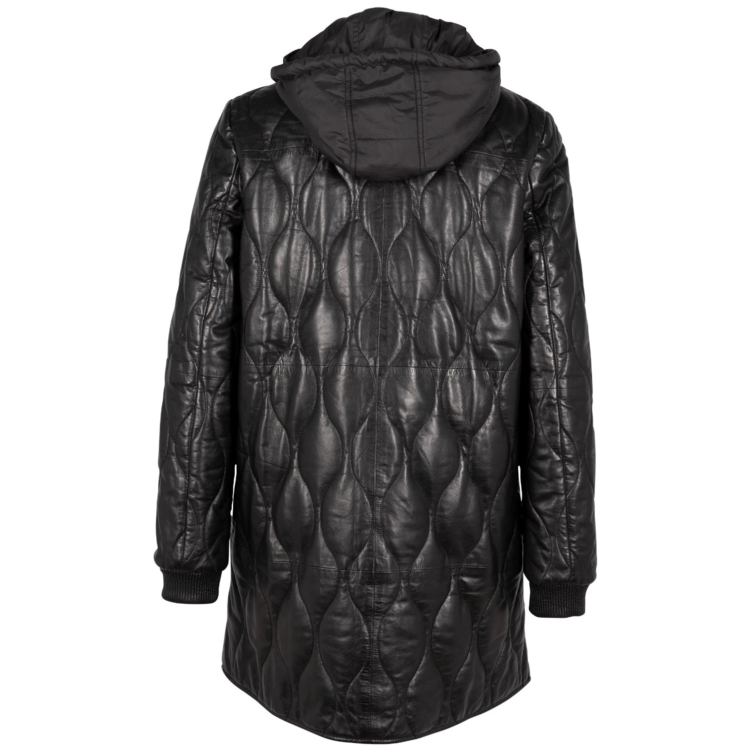 Geaca Lunga de Iarna din Piele Dama Mauritius Neagra GWArjeta – Black Friday