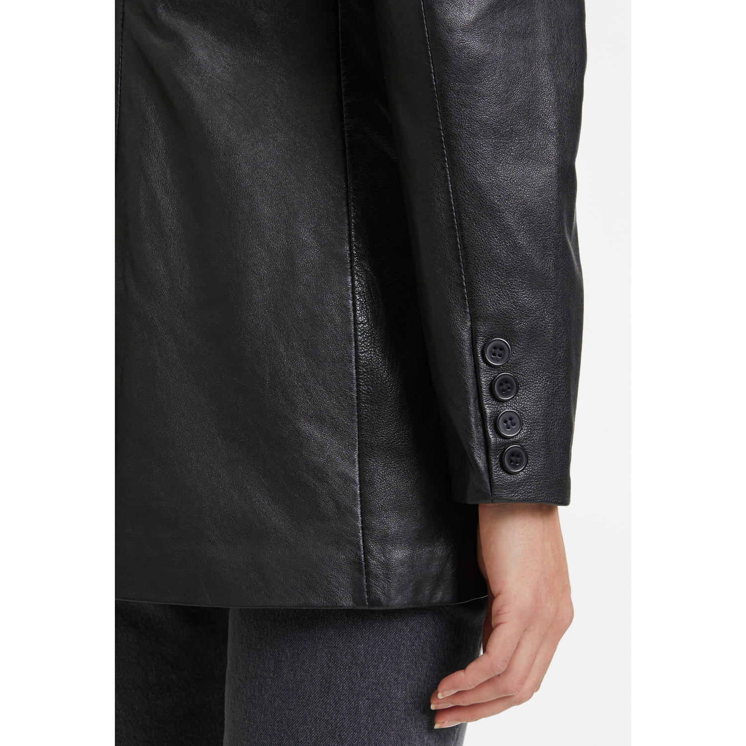 Geaca Lungă de Piele Dama Mauritius Neagra GWAurela – Black Friday