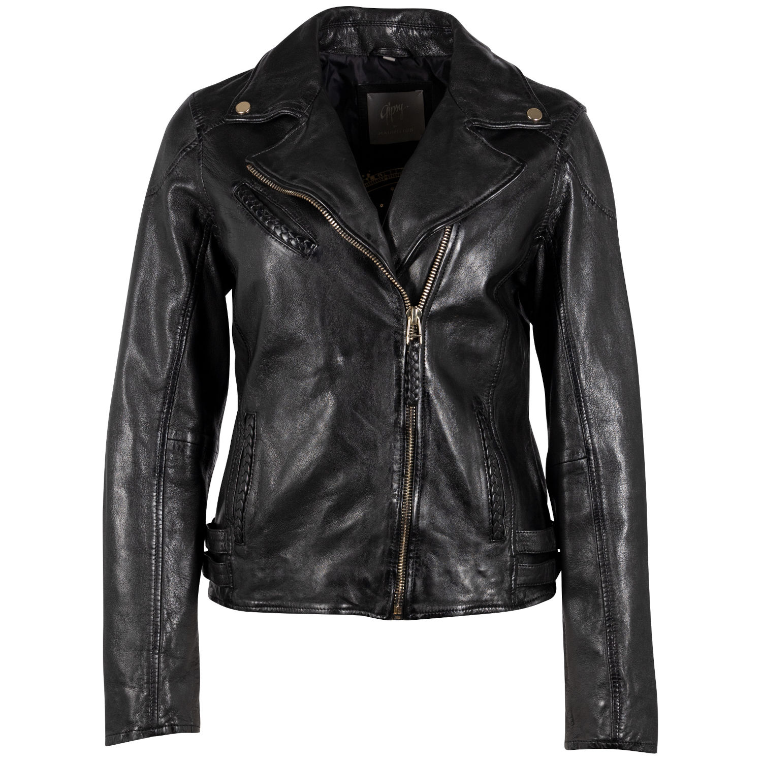 Geaca de Piele Dama Mauritius Neagra GWCaira – Black Friday