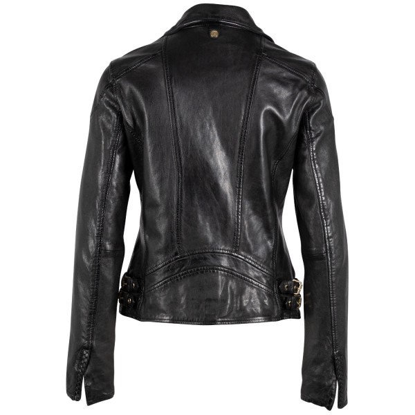 Geaca de Piele Dama Mauritius Neagra GWCaira – Black Friday — fotografia 4