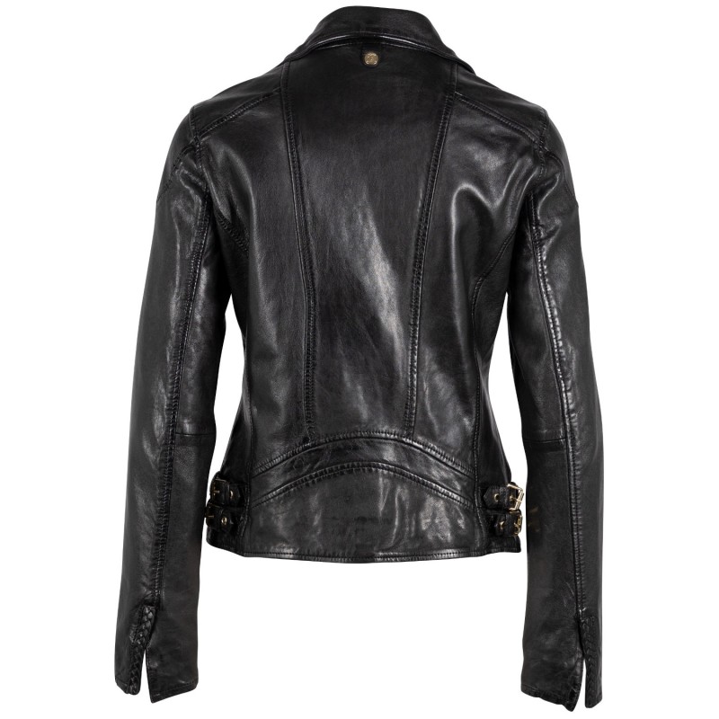 Geaca de Piele Dama Mauritius Neagra GWCaira – Black Friday