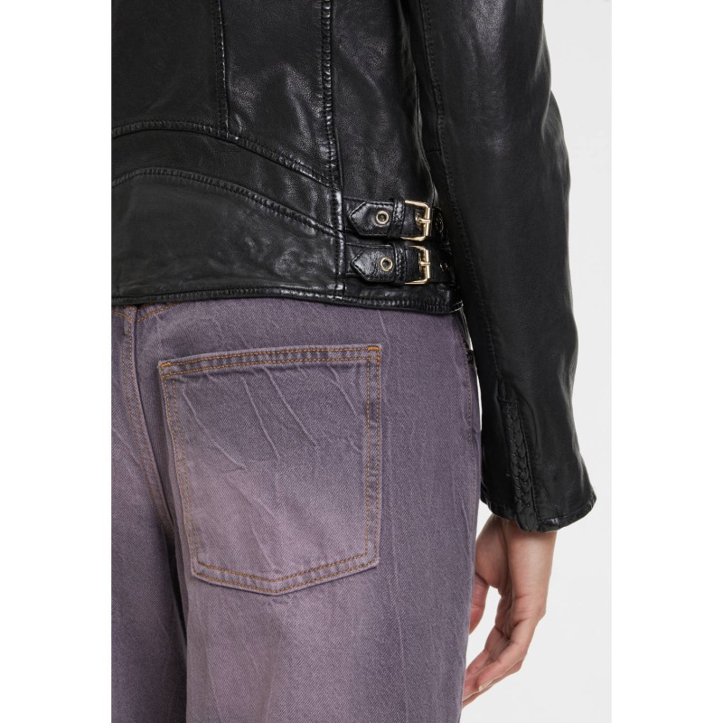 Geaca de Piele Dama Mauritius Neagra GWCaira – Black Friday