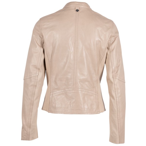Geaca de Piele Dama Mauritius Bej Deschis GWClair