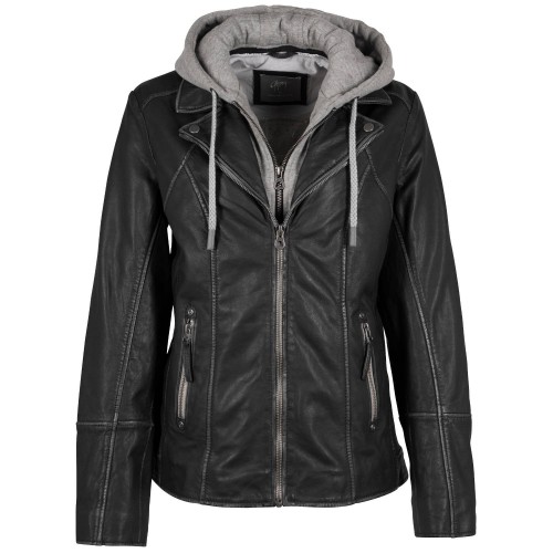 Geaca de Piele Dama Mauritius Neagra GWConny