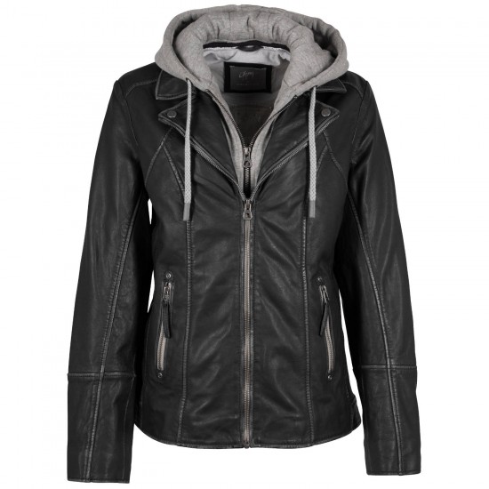 Geaca de Piele Dama Mauritius Neagra GWConny Geaca de Piele Dama Mauritius Neagra GWConny