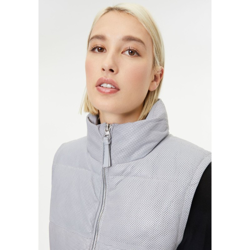 Vesta de Piele Dama Mauritius Albastru Deschis GWEllice – Veste de Piele