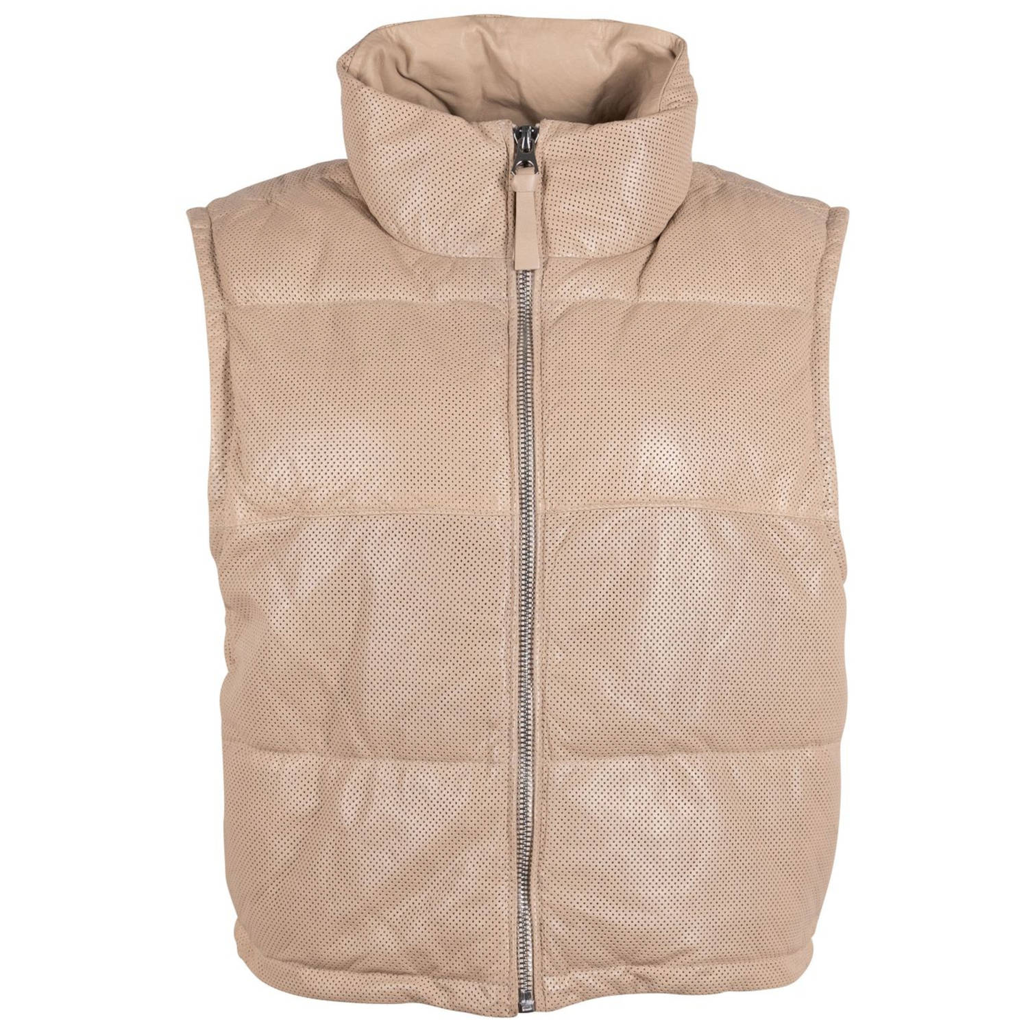 Vesta de Piele Dama Mauritius Bej Deschis GWEllice – Veste de Piele