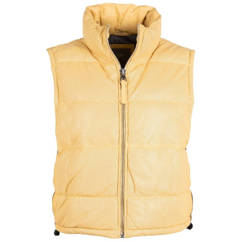 Vesta de Piele Dama Mauritius Galben Deschis GWEllice – Black Friday