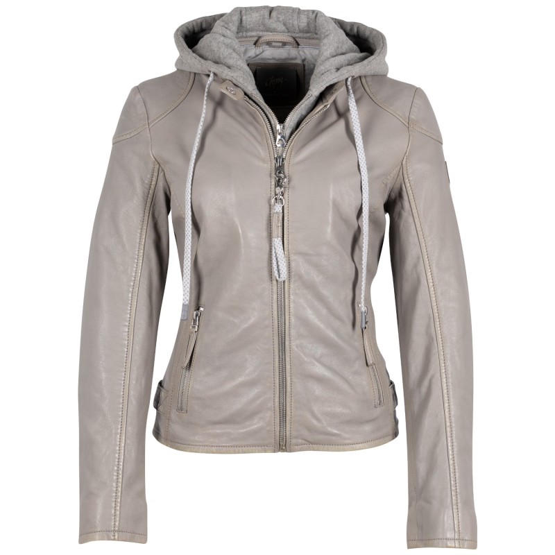 Geaca de Piele Dama Mauritius Gri GWFahira – Black Friday