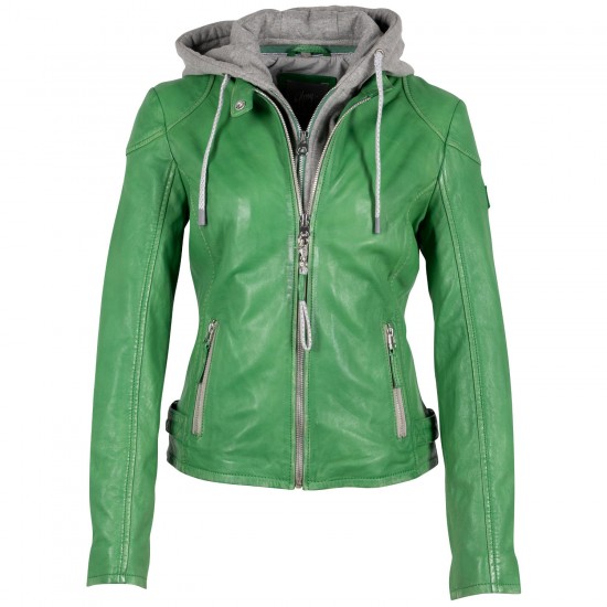 Geaca de Piele Dama Mauritius Verde GWFahira Geaca de Piele Dama Mauritius Verde GWFahira