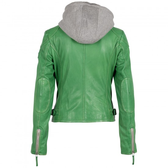 Geaca de Piele Dama Mauritius Verde GWFahira Geaca de Piele Dama Mauritius Verde GWFahira