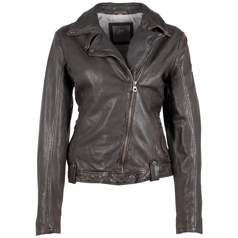 Geaca de Piele Dama Mauritius Antracit GWFaible Geaca de Piele Dama Mauritius Antracit GWFaible - readytowear.ro