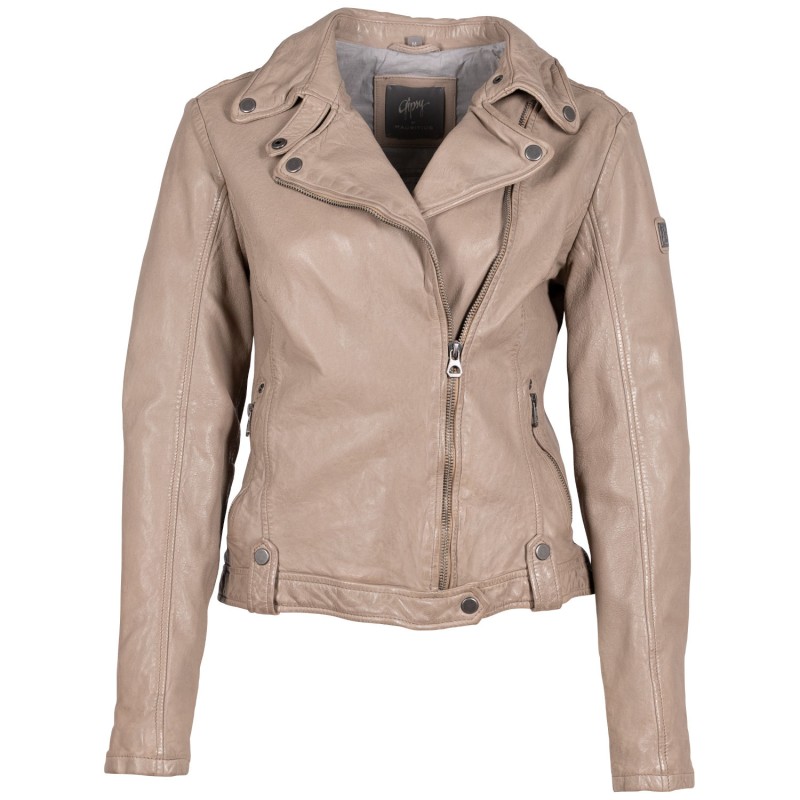 Geaca de Piele Dama Mauritius Bej GWFaible – Black Friday