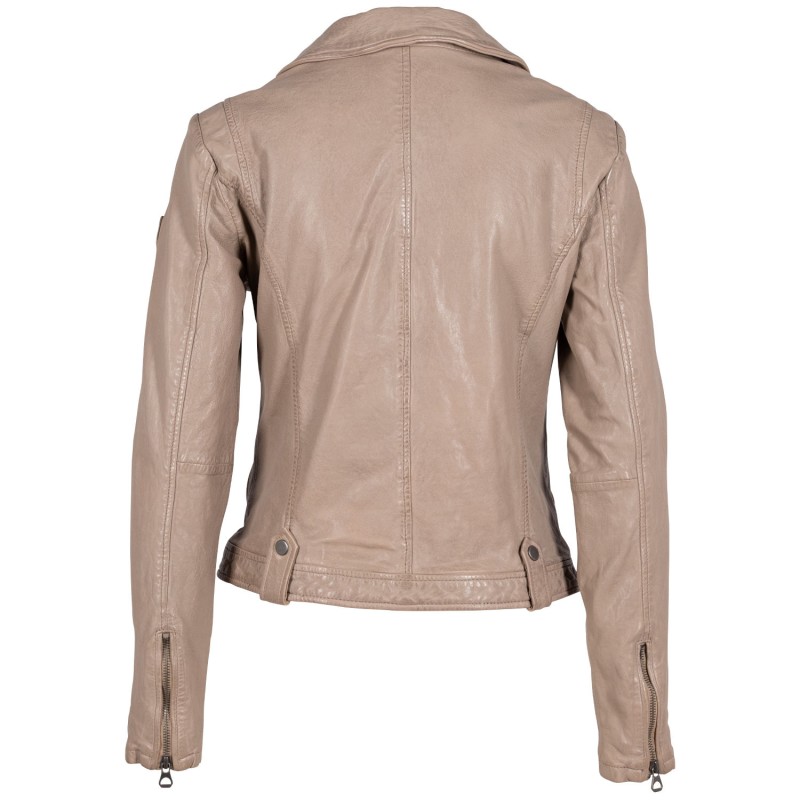 Geaca de Piele Dama Mauritius Bej GWFaible – Black Friday