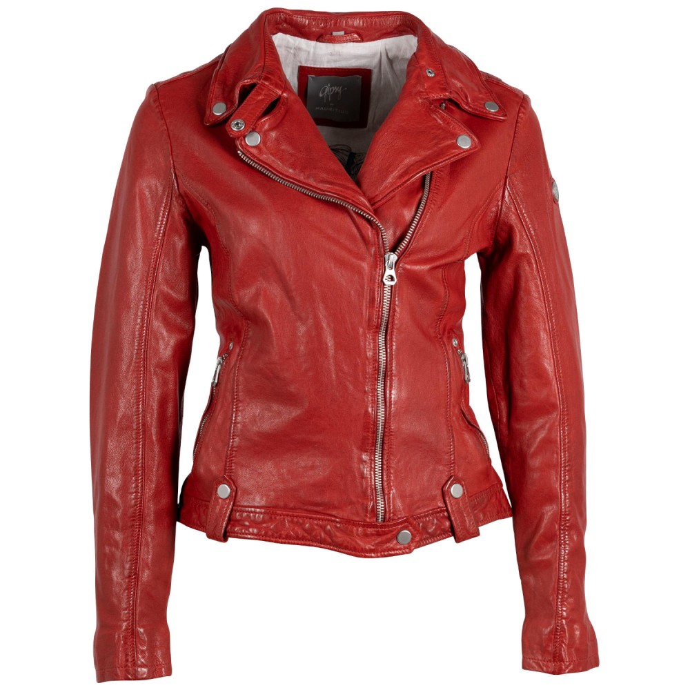 Geaca de Piele Dama Mauritius Rosie GWFaible Geaca de Piele Dama Mauritius Rosie GWFaible - readytowear.ro