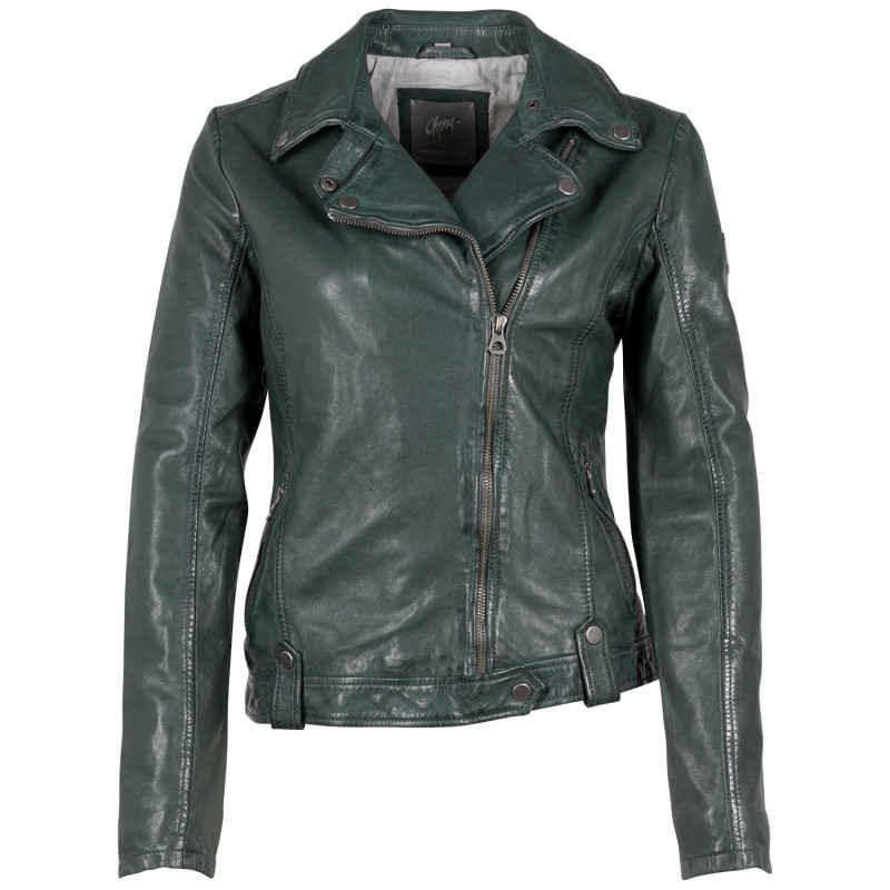 Geaca de Piele Dama Mauritius Verde Inchis GWFaible – Black Friday