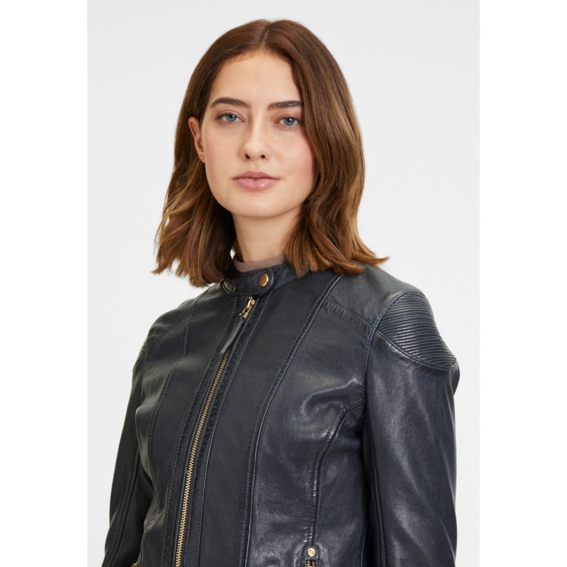 Geaca de Piele Dama Mauritius Albastru Inchis GWFjella – Geci de Piele Geaca de Piele Dama Mauritius Albastru Inchis GWFjella – Geci de Piele