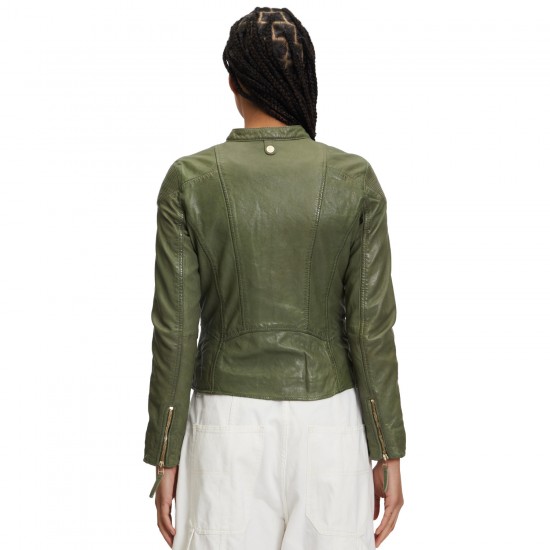 Geaca de Piele Dama Mauritius Olive Deschis GWFjella Geaca de Piele Dama Mauritius Olive Deschis GWFjella