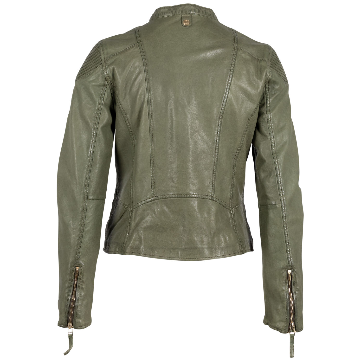 Geaca de Piele Dama Mauritius Olive Deschis GWFjella – Black Friday