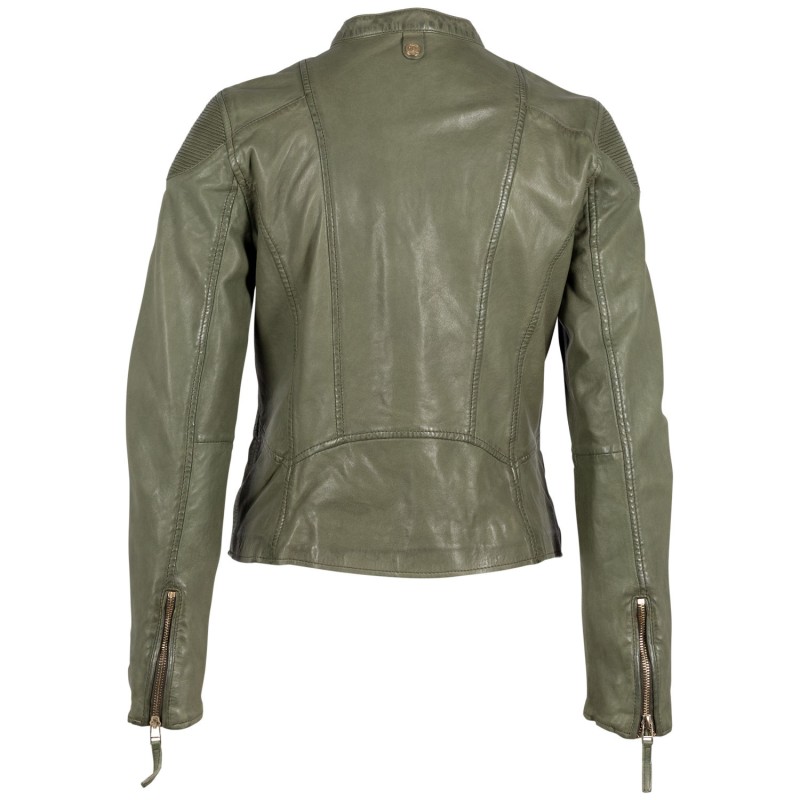 Geaca de Piele Dama Mauritius Olive Deschis GWFjella – Black Friday Geaca de Piele Dama Mauritius Olive Deschis GWFjella – Black Friday