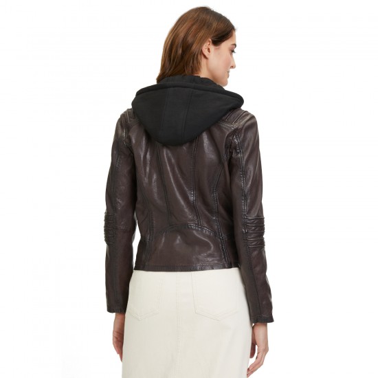 Geaca de Piele Dama Mauritius Castanie GWFlura Geaca de Piele Dama Mauritius Castanie GWFlura