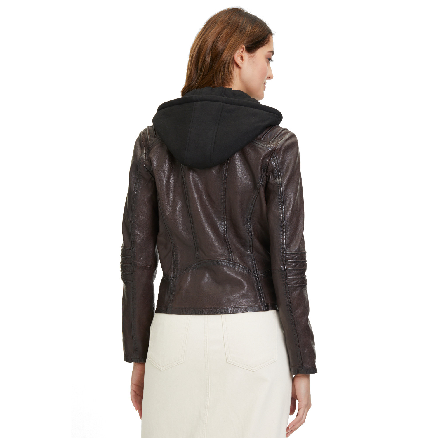 Geaca de Piele Dama Mauritius Castanie GWFlura – Black Friday