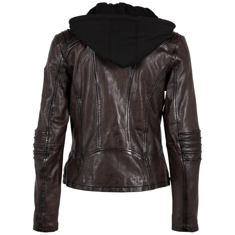 Geaca de Piele Dama Mauritius Castanie GWFlura – Black Friday