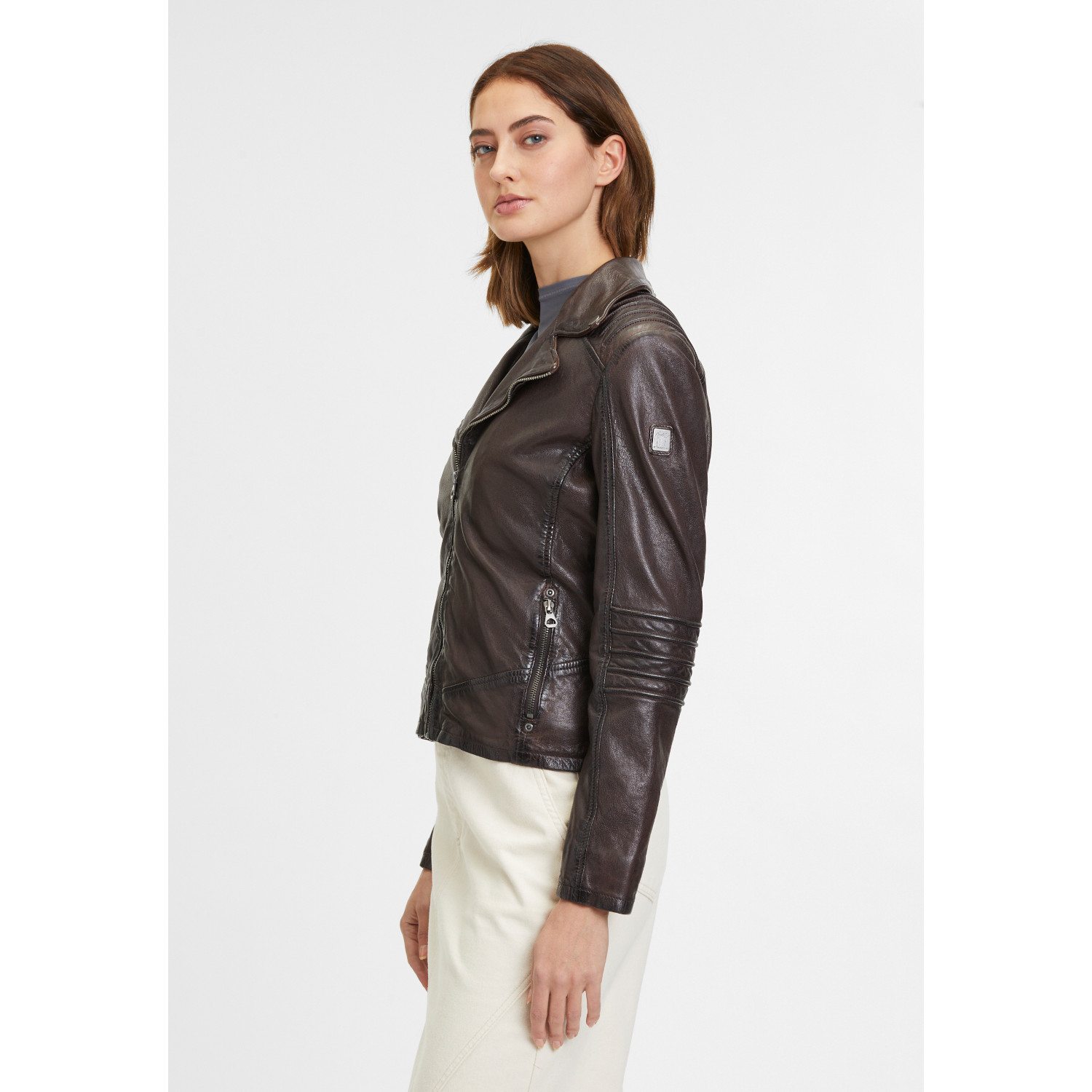 Geaca de Piele Dama Mauritius Castanie GWFlura – Black Friday Geaca de Piele Dama Mauritius Castanie GWFlura – Black Friday