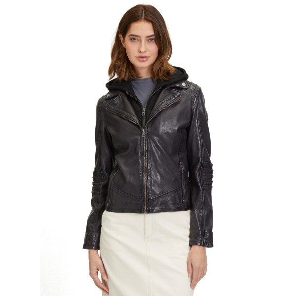 Geaca de Piele Dama Mauritius Mov Inchis GWFlura