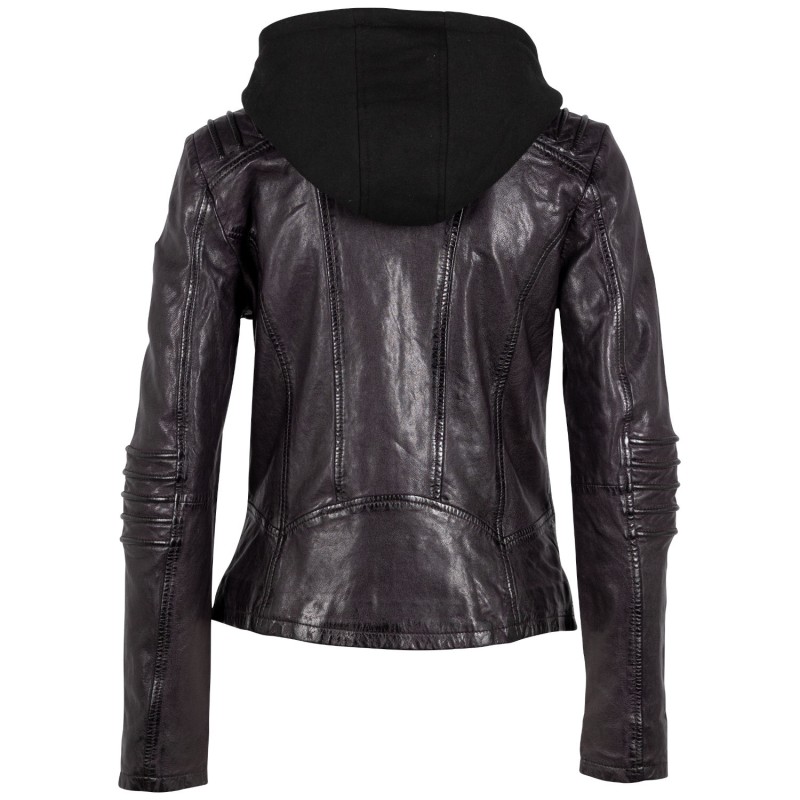 Geaca de Piele Dama Mauritius Mov Inchis GWFlura – Black Friday