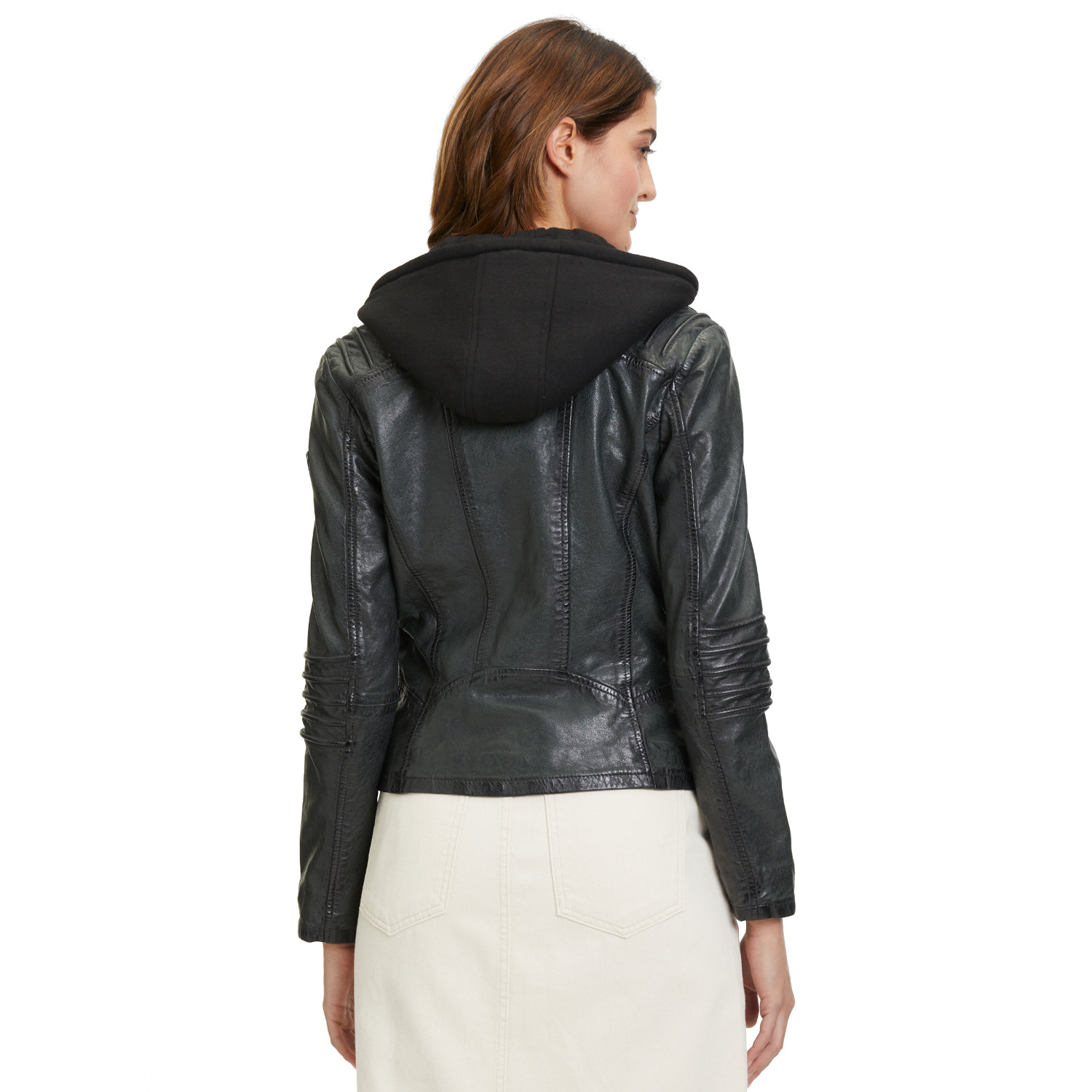 Geaca de Piele Dama Mauritius Verde Inchis GWFlura – Black Friday