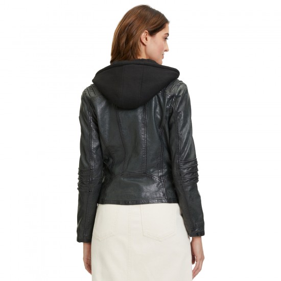 Geaca de Piele Dama Mauritius Verde Inchis GWFlura