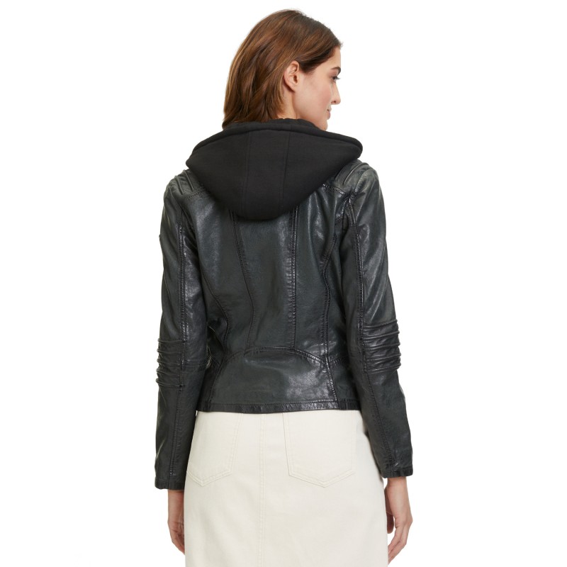 Geaca de Piele Dama Mauritius Verde Inchis GWFlura – Black Friday