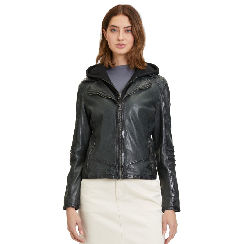 Geaca de Piele Dama Mauritius Verde Inchis GWFlura – Black Friday