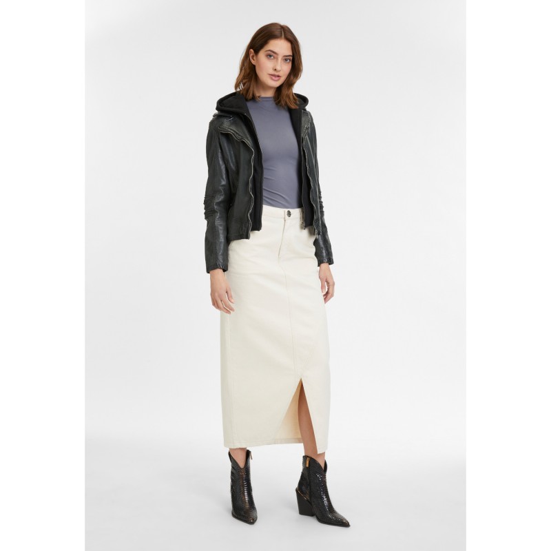 Geaca de Piele Dama Mauritius Verde Inchis GWFlura – Black Friday