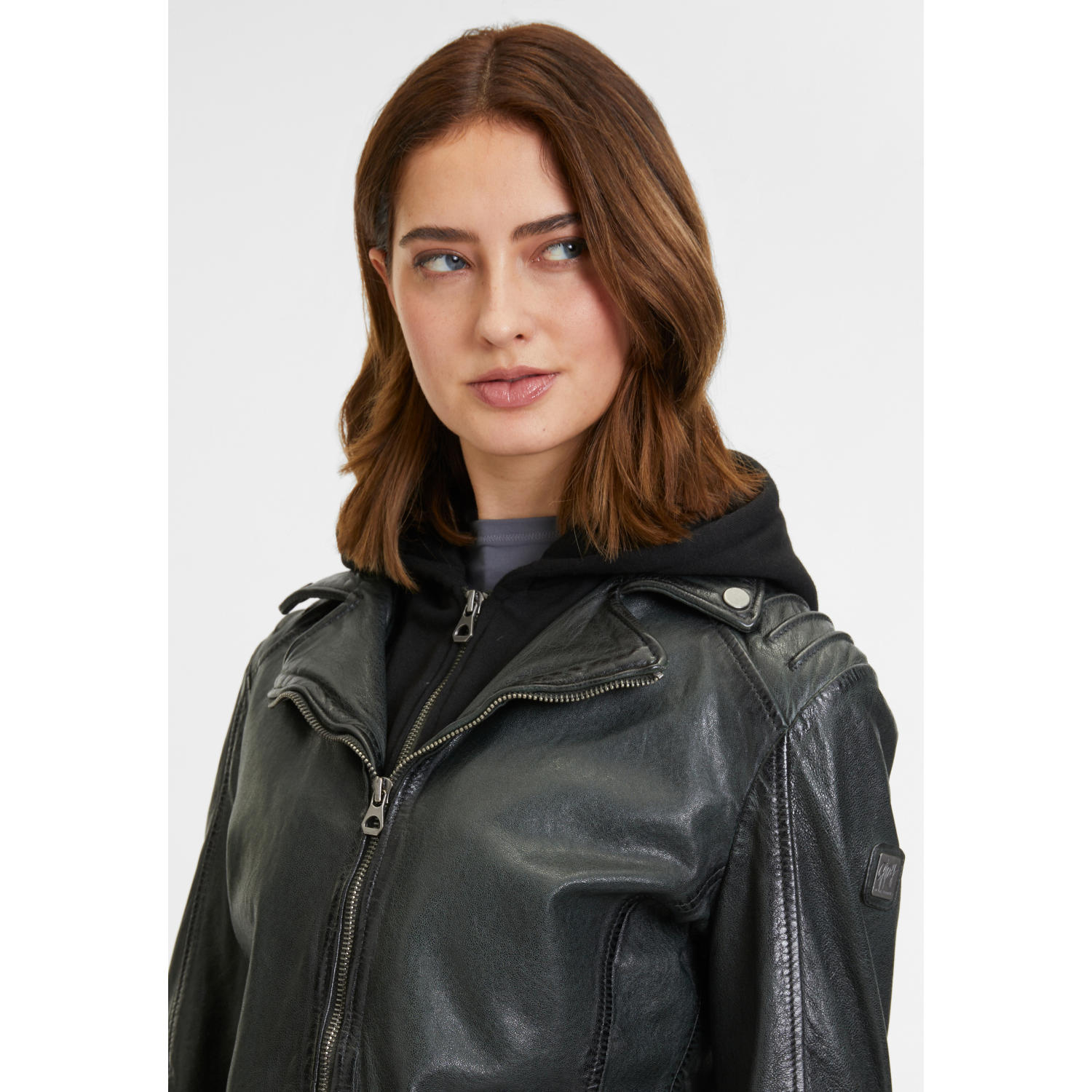 Geaca de Piele Dama Mauritius Verde Inchis GWFlura – Black Friday