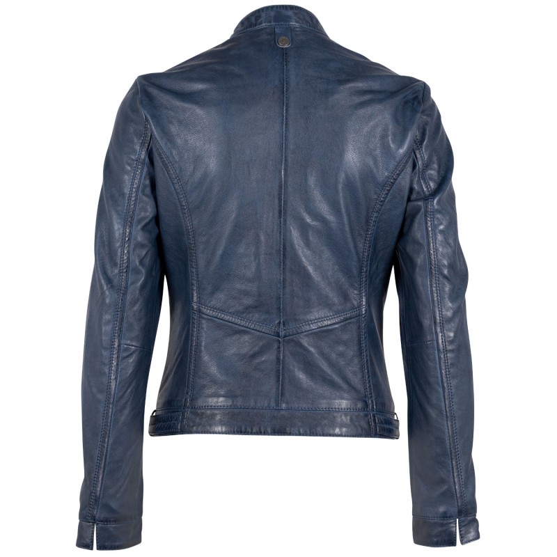 Geaca de Piele Dama Mauritius Bleumarin GWJanka – Geci de Piele