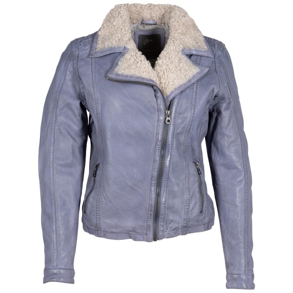 Geaca de Iarna din Piele Dama Mauritius Albastru Deschis GWJolanda