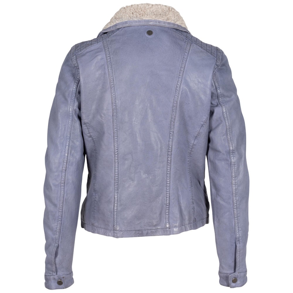 Geaca de Iarna din Piele Dama Mauritius Albastru Deschis GWJolanda Geaca de Iarna din Piele Dama Mauritius Albastru Deschis GWJolanda - readytowear.ro