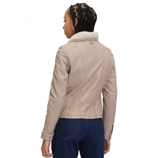 Geaca de Iarna din Piele Dama Mauritius Gri GWJolanda