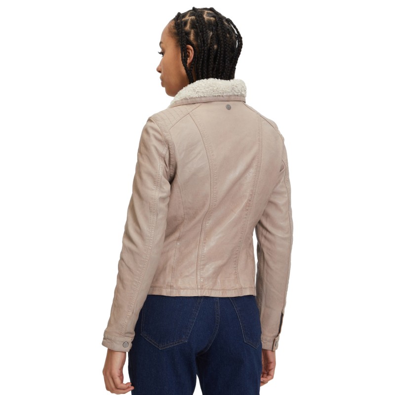 Geaca de Iarna din Piele Dama Mauritius Gri GWJolanda – Black Friday