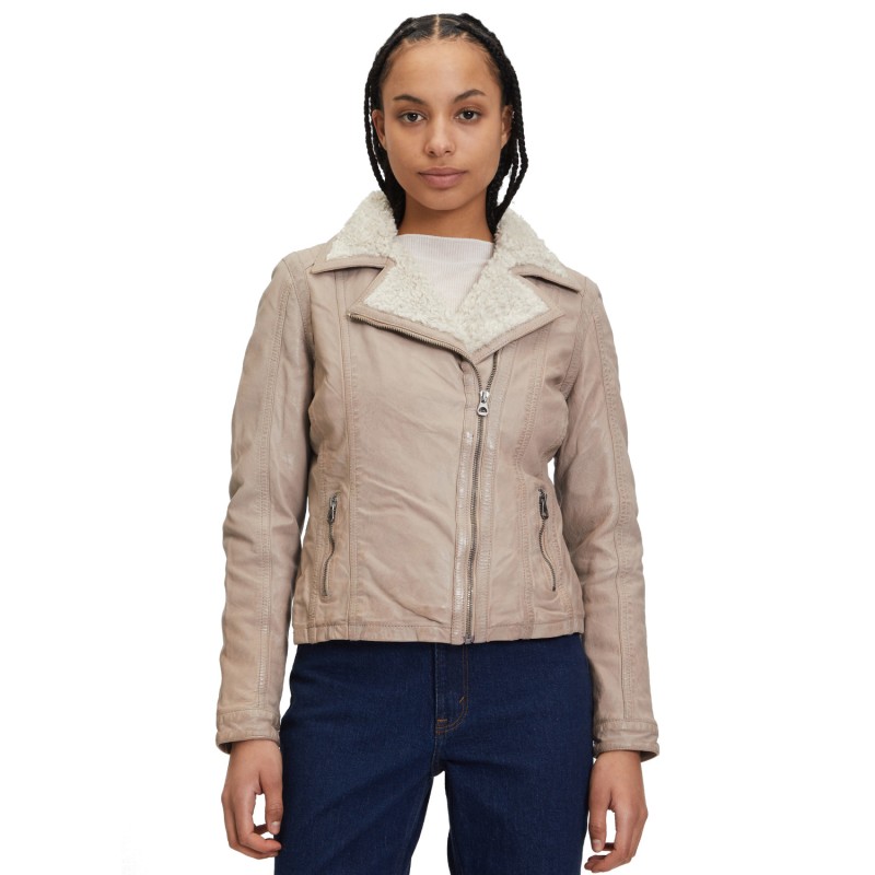 Geaca de Iarna din Piele Dama Mauritius Gri GWJolanda – Black Friday