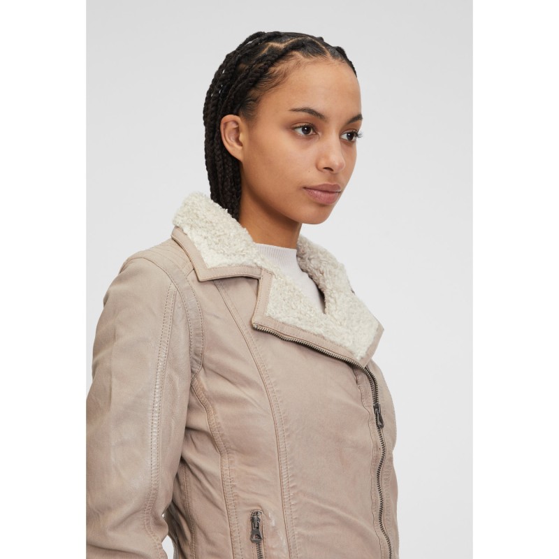 Geaca de Iarna din Piele Dama Mauritius Gri GWJolanda – Black Friday