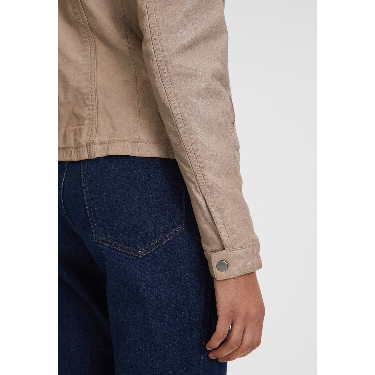 Geaca de Iarna din Piele Dama Mauritius Gri GWJolanda – Black Friday