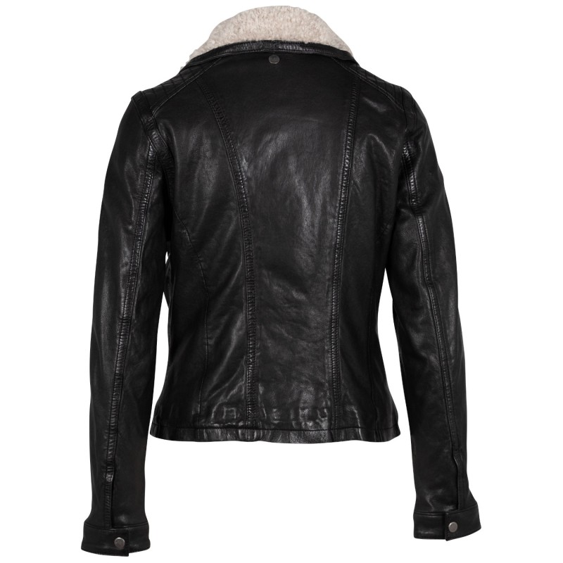 Geaca de Iarna din Piele Dama Mauritius Neagra GWJolanda – Black Friday